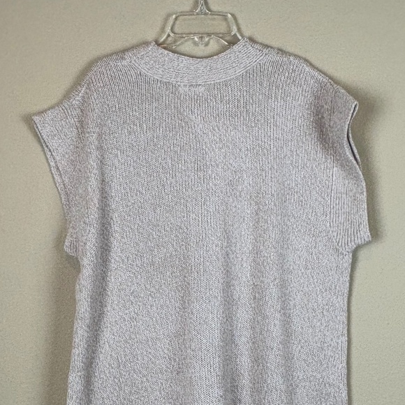 Bobbie Brooks Tan/Cream Knit Sweater Open Front Cardigan Sleeveless Sweater - Picture 5 of 7